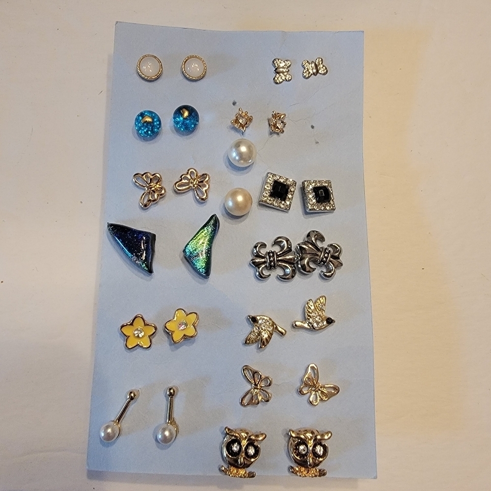 14 Pairs of Pierced Earrings